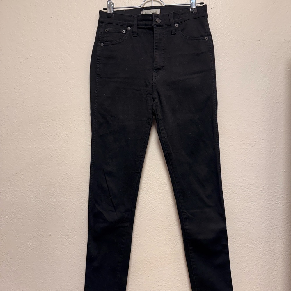 Madewell Women's High Rise Jet Black Skinny Jeans
